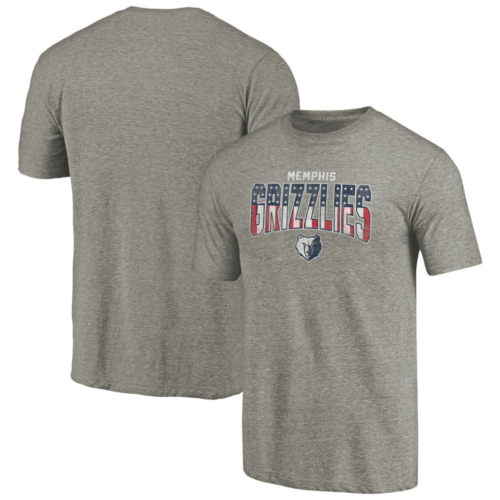 Memphis Grizzlies Freedom Tri-Blend T-Shirt Gray