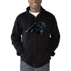 Carolina Panthers G-III Sports by Carl Banks Primary Logo Full-Zip Hoodie Black