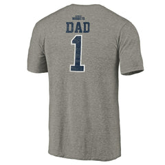 Denver Nuggets Greatest Dad Tri-Blend T-Shirt Gray