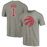 Toronto Raptors Greatest Dad Tri-Blend T-Shirt Gray