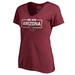 Arizona Cardinals Women's We Are Icon V-Neck T-Shirt Cardinal