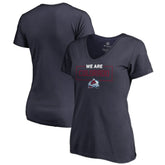 Colorado Avalanche Women's Iconic Collection V-Neck T-Shirt - Navy - NHL 3120542
