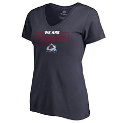 Colorado Avalanche Women's Iconic Collection V-Neck T-Shirt - Navy - NHL 3120542