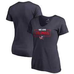 Columbus Blue Jackets Women's Iconic Collection V-Neck T-Shirt - Navy - NHL 3120543