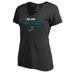San Jose Sharks Women's Iconic Collection V-Neck T-Shirt - Black - NHL 3120556