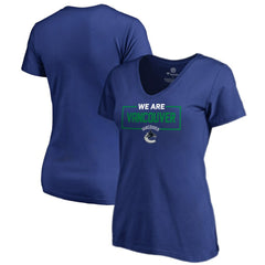 Vancouver Canucks Women's Iconic Collection V-Neck T-Shirt - Blue - NHL 3120558