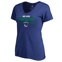 Vancouver Canucks Women's Iconic Collection V-Neck T-Shirt - Blue - NHL 3120558