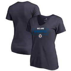 Winnipeg Jets Women's Iconic Collection V-Neck T-Shirt - Navy - NHL 3120561