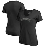 Colorado Rockies Women's Armed Forces Wordmark T-Shirt - Black - MLB Sale