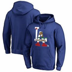 Los Angeles Dodgers Hometown Collection Cali Flag Pullover Hoodie - Royal - MLB Discount