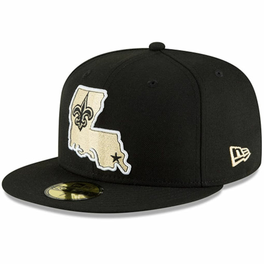 New Orleans Saints New Era Omaha 59FIFTY Fitted Hat Black