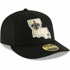New Orleans Saints New Era Alternate Logo Omaha Low Profile 59FIFTY Fitted Hat Black