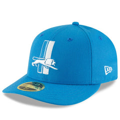 Detroit Lions New Era Omaha Throwback Low Profile 59FIFTY Fitted Hat Blue