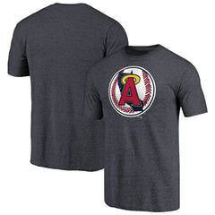 California Angels Cooperstown Collection Forbes Tri-Blend T-Shirt - Heathered Navy - MLB Online