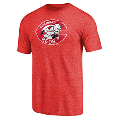 Cincinnati Reds Cooperstown Collection Forbes Tri-Blend T-Shirt - Heathered Red - MLB Sale