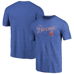 Atlanta Braves Vintage Cooperstown Collection Wahconah Tri-Blend T-Shirt - Blue - MLB Lifestyle