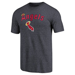 California Angels Vintage Cooperstown Collection Wahconah Tri-Blend T-Shirt - Navy - MLB Sale
