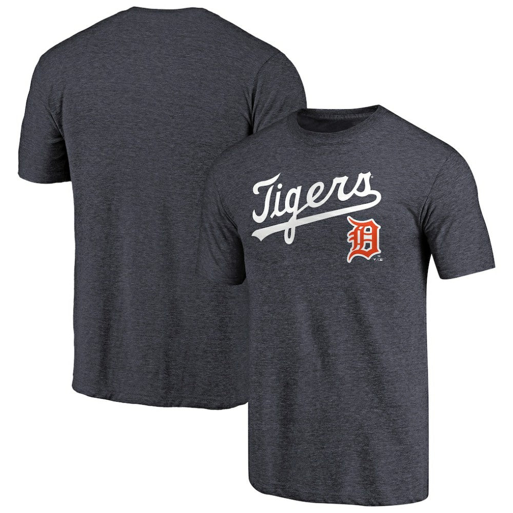 Detroit Tigers Vintage Cooperstown Collection Wahconah Tri-Blend T-Shirt - Navy - MLB Sale