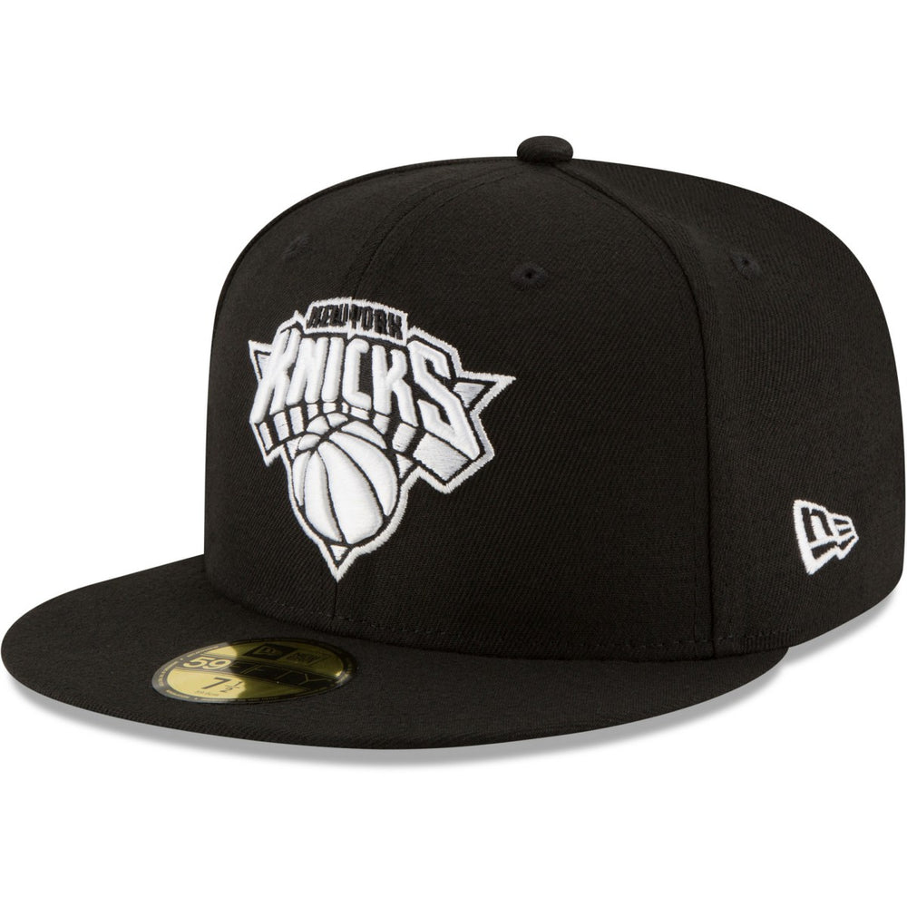 New York Knicks Black & White Logo 59FIFTY Fitted Hat Black | New Era for sale
