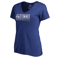 Los Angeles Dodgers Women's Hometown Collection Determined V-Neck T-Shirt - Royal - MLB Lifestyle