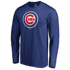 Chicago Cubs Team Wordmark Long Sleeve T-Shirt - Royal - MLB Discount