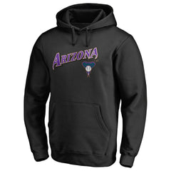 Arizona Diamondbacks Vintage Cooperstown Collection Wahconah Fitted Pullover Hoodie - Black - MLB Sale