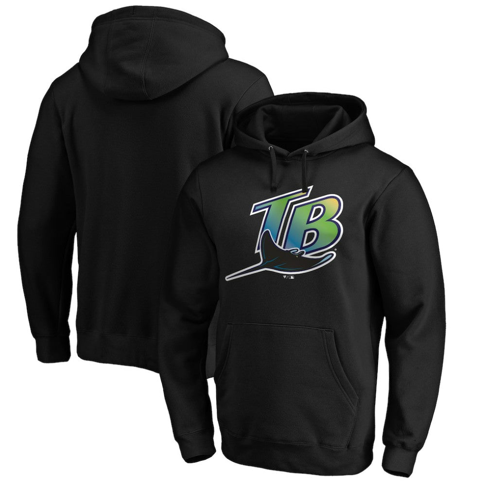 Tampa Bay Rays Vintage Cooperstown Collection Wahconah Fitted Pullover Hoodie - Black - MLB Online