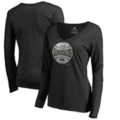 Arizona Diamondbacks Women's Cooperstown Collection Slider Long Sleeve V-Neck T-Shirt - Black - MLB Lifestyle