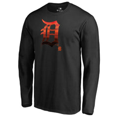 Detroit Tigers Midnight Mascot Long Sleeve T-Shirt - Black - MLB on Sale