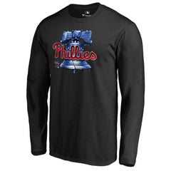 Philadelphia Phillies Midnight Mascot Long Sleeve T-Shirt - Black - MLB Sale