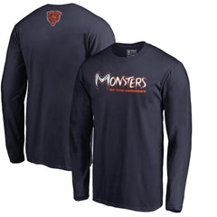 Chicago Bears Monsters Long Sleeve T-Shirt Navy