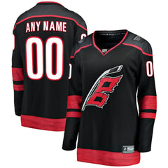 Carolina Hurricanes Fanatics Women's Home Breakaway Custom Jersey - Black - NHL 3239508