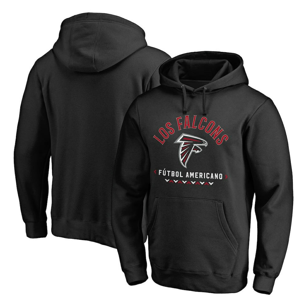 Atlanta Falcons Futbol Americano Pullover Hoodie Black