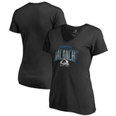 Colorado Avalanche Women's Arch Smoke V-Neck T-Shirt - Black - NHL 3255550