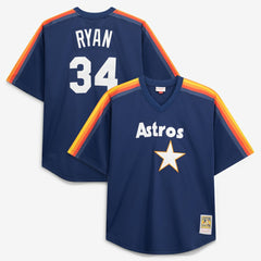 Nolan Ryan Houston Astros Mitchell & Ness Cooperstown Collection Big & Tall Mesh Batting Practice Jersey - Navy - Mitchell & Ness Discount