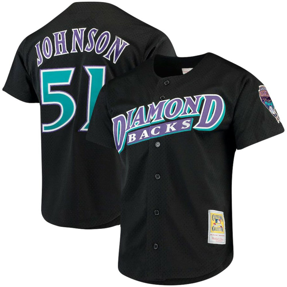 Randy Johnson Arizona Diamondbacks Mitchell & Ness Big & Tall Cooperstown Mesh Batting Practice Jersey - Black - Mitchell & Ness Sale