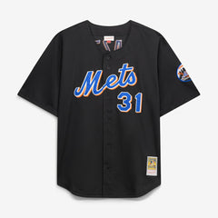 Mike Piazza New York Mets Mitchell & Ness Big & Tall Cooperstown Mesh Batting Practice Jersey - Black - Mitchell & Ness on Sale