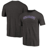 Colorado Rockies Team Wordmark Tri-Blend T-Shirt - Black - MLB Online