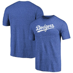Los Angeles Dodgers Team Wordmark Tri-Blend T-Shirt - Royal - MLB Online