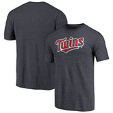 Minnesota Twins Team Wordmark Tri-Blend T-Shirt - Navy - MLB on Sale