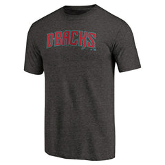 Arizona Diamondbacks Team Wordmark Tri-Blend T-Shirt - Black - MLB Sale