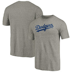 Los Angeles Dodgers Team Wordmark Tri-Blend T-Shirt - Gray - MLB Online