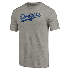 Los Angeles Dodgers Team Wordmark Tri-Blend T-Shirt - Gray - MLB Online