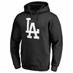 Los Angeles Dodgers Official Logo Fitted Pullover Hoodie - Black - MLB on Sale