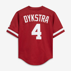 Lenny Dykstra Philadelphia Phillies Mitchell & Ness Youth Cooperstown Collection Mesh Batting Practice Jersey - Burgundy - Mitchell & Ness Sale