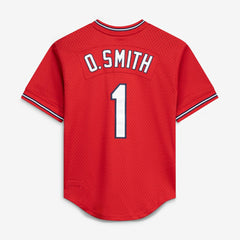 Ozzie Smith St. Louis Cardinals Mitchell & Ness Youth Cooperstown Collection Mesh Batting Practice Jersey - Navy - Mitchell & Ness Sale