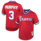 Dale Murphy Atlanta Braves Mitchell & Ness Youth Cooperstown Collection Mesh Batting Practice Jersey - Red - Mitchell & Ness Sale