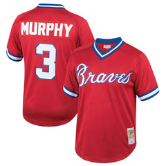 Dale Murphy Atlanta Braves Mitchell & Ness Youth Cooperstown Collection Mesh Batting Practice Jersey - Red - Mitchell & Ness Sale