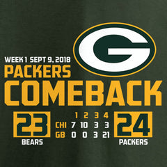 Green Bay Packers The Comeback T-Shirt Green