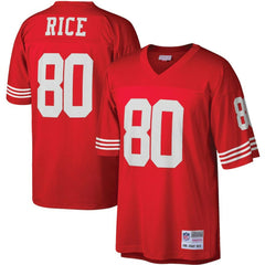 Mitchell & Ness Jerry Rice San Francisco 49ers Big & Tall 1990 Retired Player Replica Jersey Scarlet